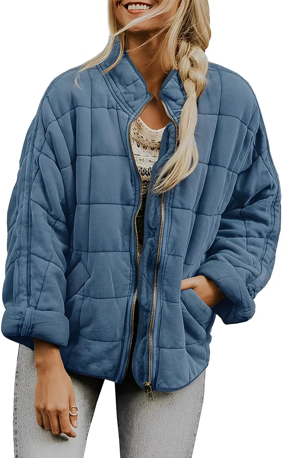 Veste oversize épaisse grande taille pour femme