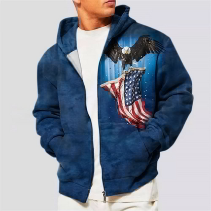 Hoodie homme motif aigle design cool