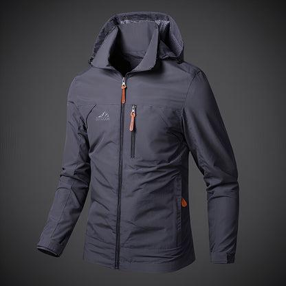 Parka imperméable à capuche sportif pour homme