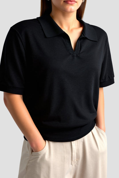 Polo pour femme confortable à manches courtes d'été