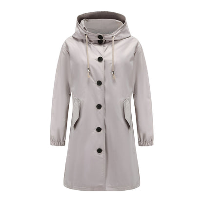 Veste imperméable à capuche pour femme Confortable