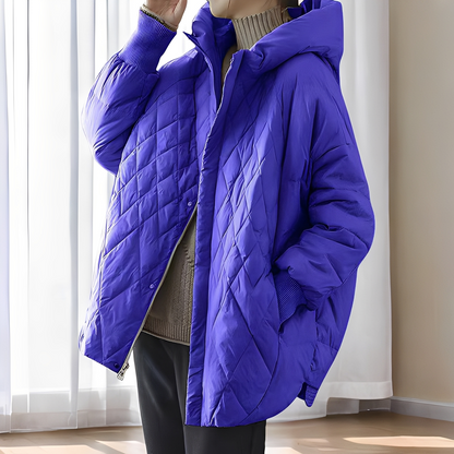 Manteau d'hiver chaud pour femme, rembourré de duvet, avec fermeture éclair