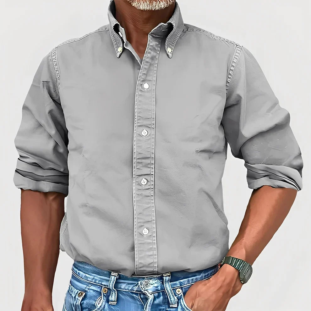 Chemise homme décontractée à manches longues