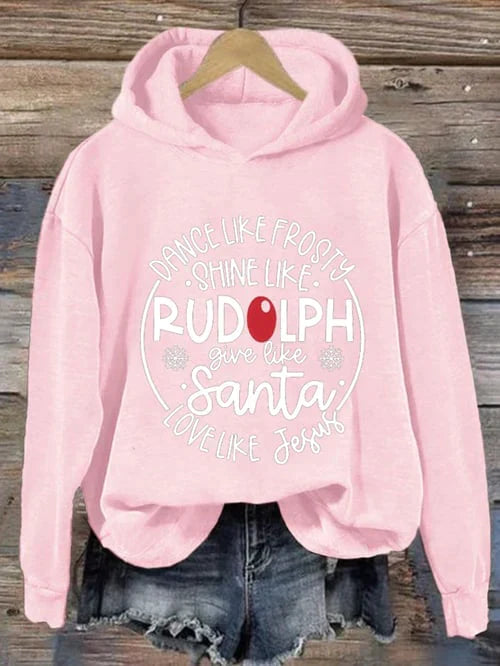 Hoodie de Noël femme Festif Rouge