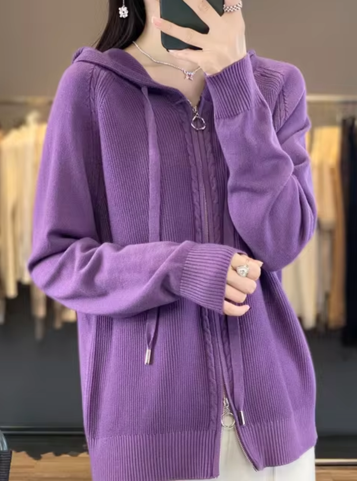 Cardigan à capuche douillet