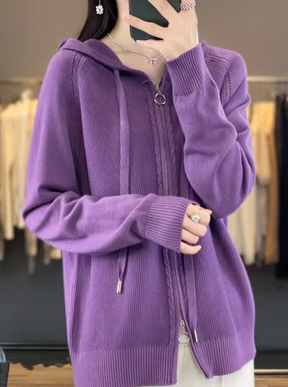 Cardigan à capuche douillet