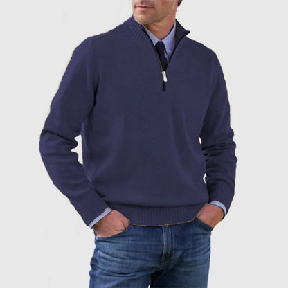 Pull Homme Demi-Zip Confortable Moderne