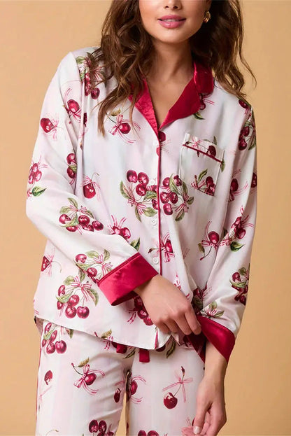 Ensemble pyjama de Noël motif rayé festif