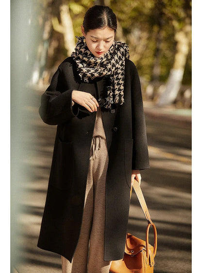 Manteau classique en laine élégant pour femme
