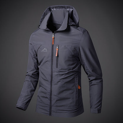 Veste de randonnée pratique pour hommes avec capuche