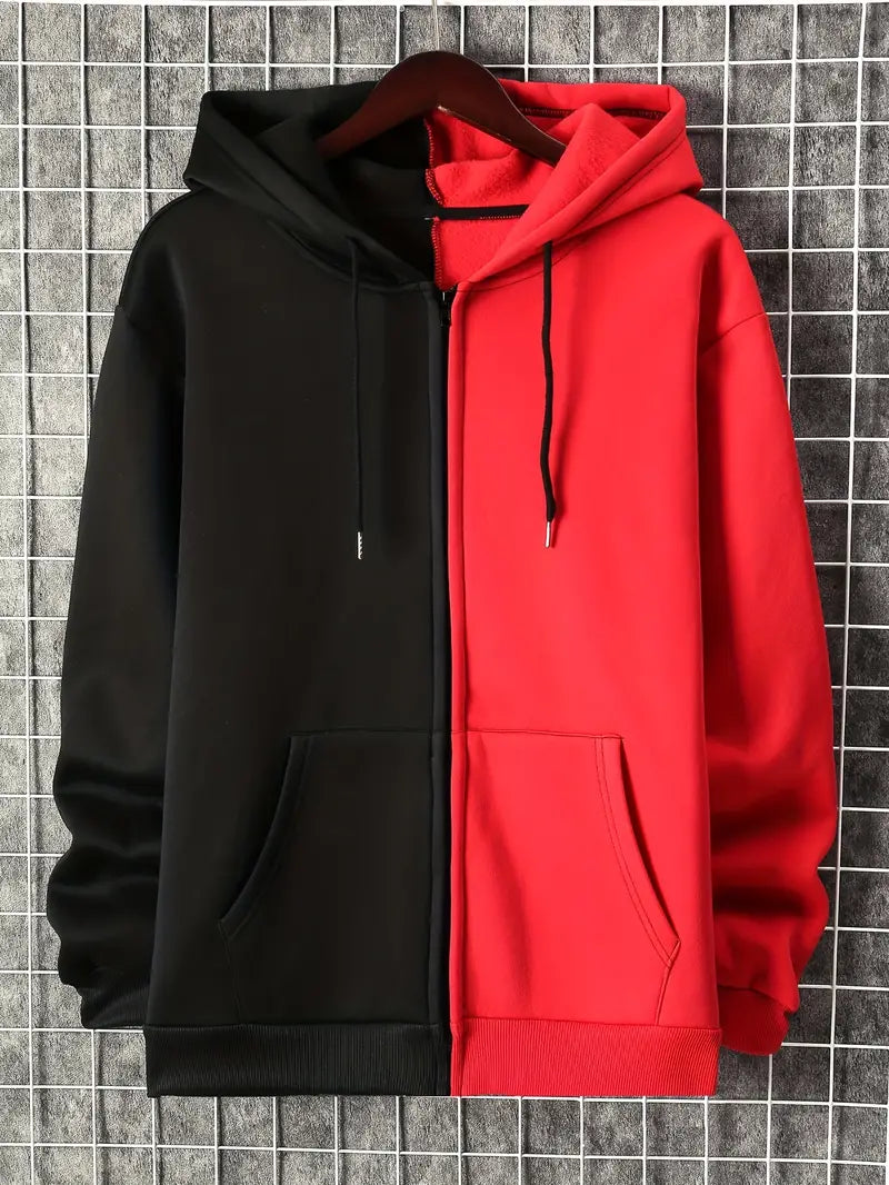 Sweat à capuche homme gris chiné