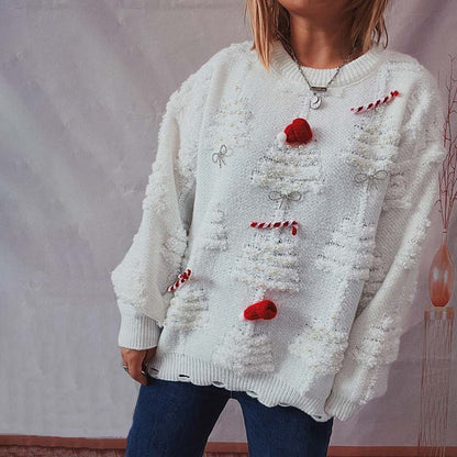 Pull de Noël festif cadeau