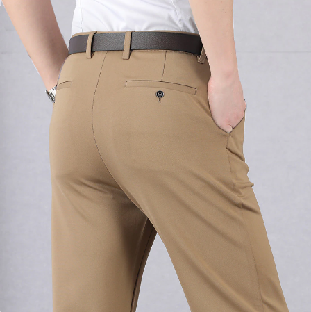 Pantalons homme élégants extensibles, longueur standard