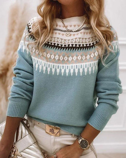 Pull brodé style bohème pour femme