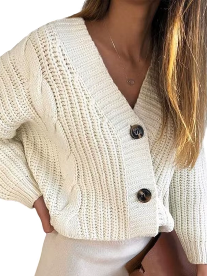 Grand pull en tricot torsadé oversize