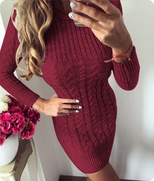 Robe pull moderne ajustée pour femme