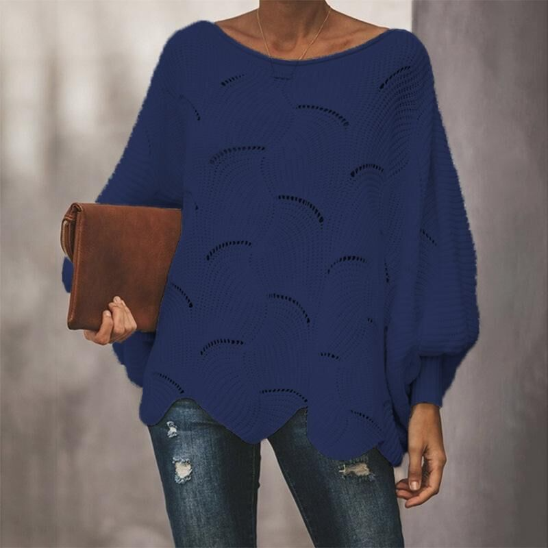 Pull côtelé structuré oversize pour femme