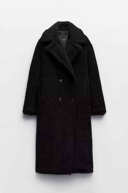 Teddiza - Manteau long Teddy Femme Tendance Moderne