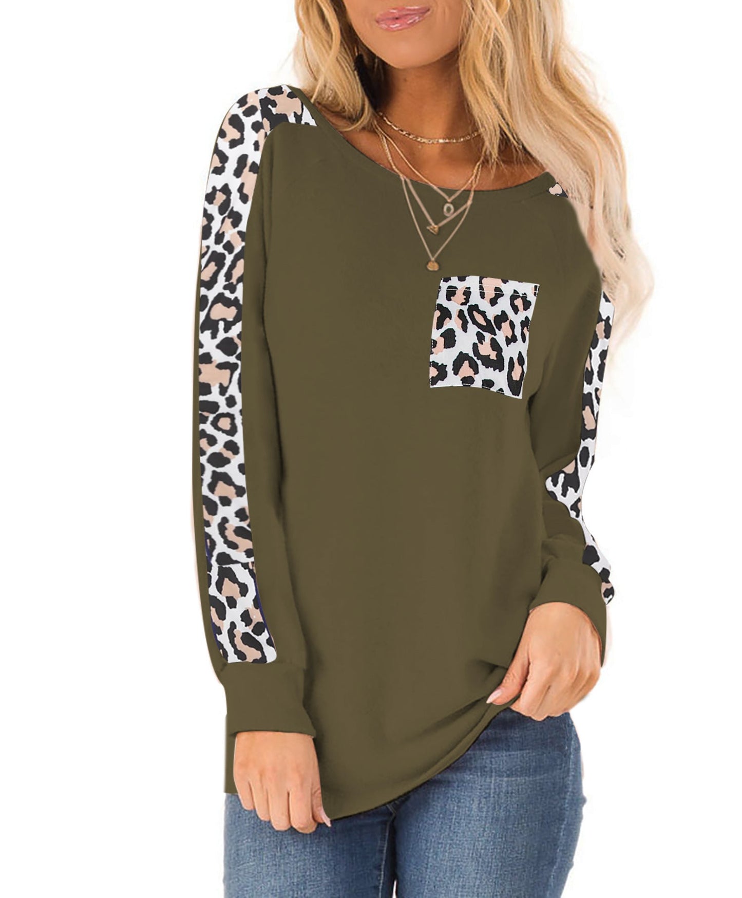 Sweat-shirt pour femme motif léopard style tendance