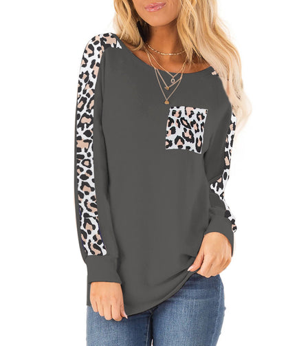 Sweat-shirt pour femme motif léopard style tendance