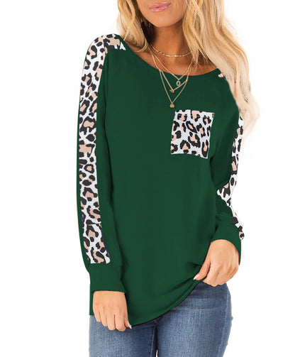 Sweat-shirt pour femme motif léopard style tendance