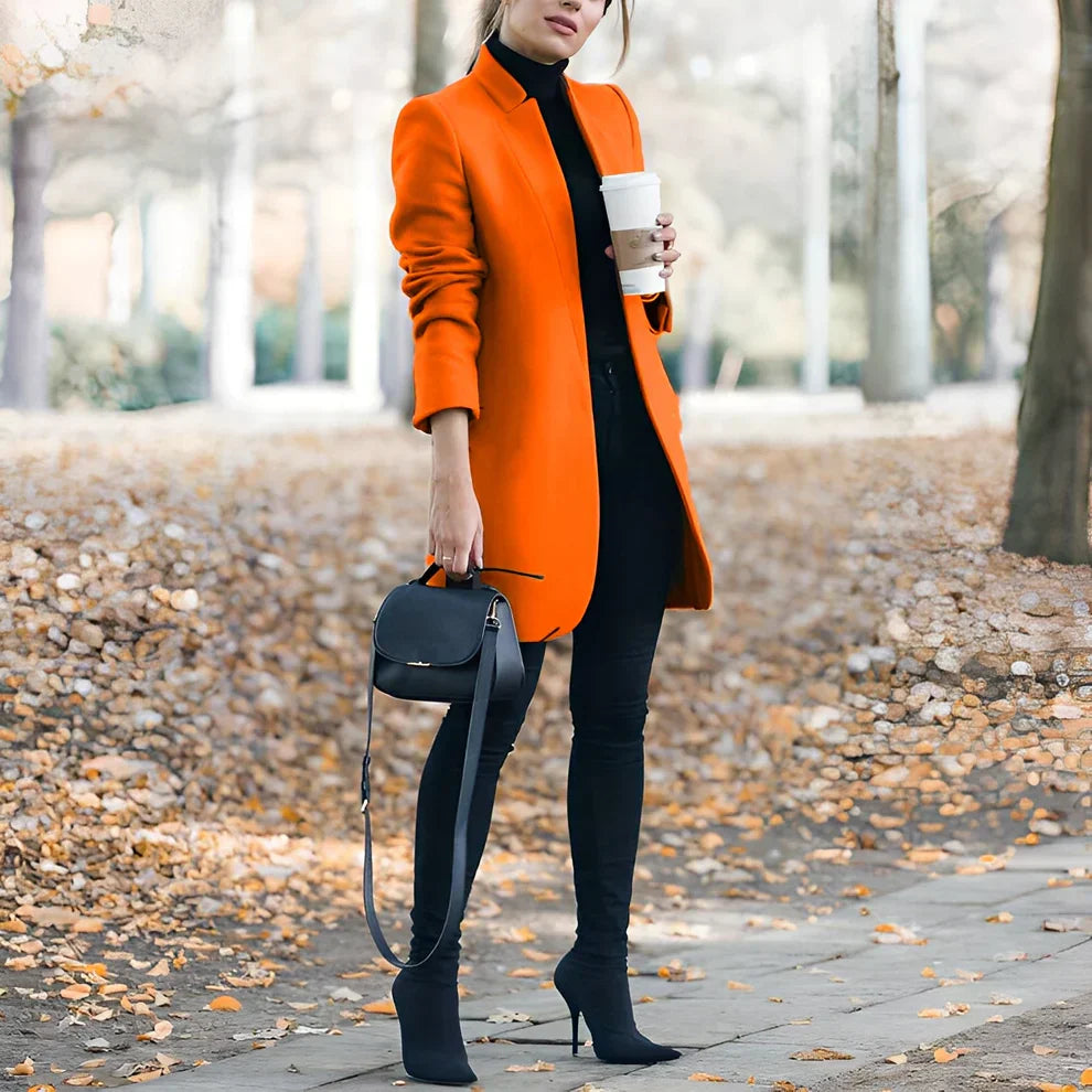 Blazer en coton coloré, décontracté chic pour femme