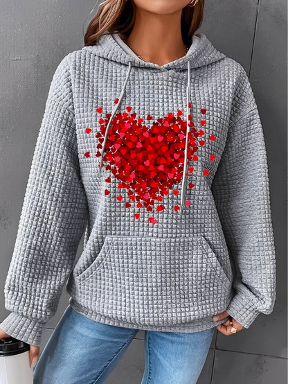 Veste stylée pour femme | Sweat-shirt doux imprimé à capuche