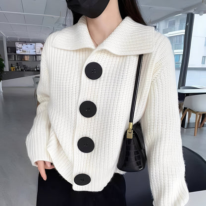 Modischer Damen Cardigan Große Knöpfe - IdealeKleiden