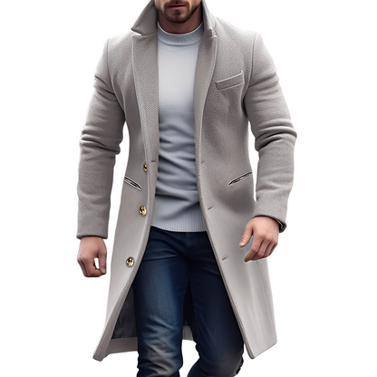 Trench-coat stylé pour homme en laine