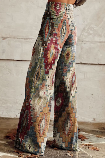 Frauen Jeans Boho Chic Stilvolle Hose - IdealeKleiden