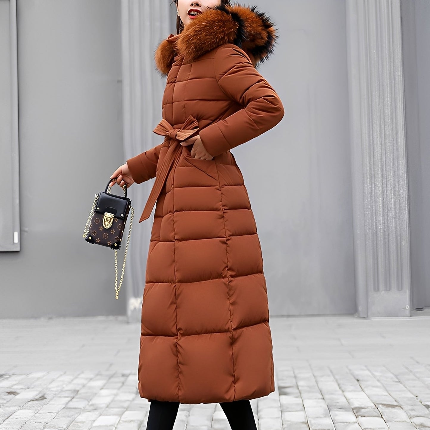 Manteau d'hiver doux et rembourré pour femme