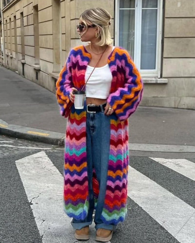 Cardigan coloré Élégant Moderne