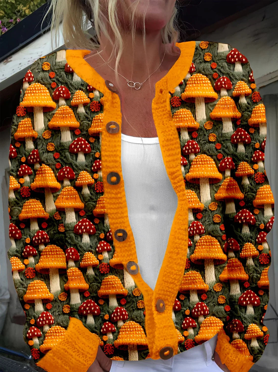 Cardigan femme motif floral élégant