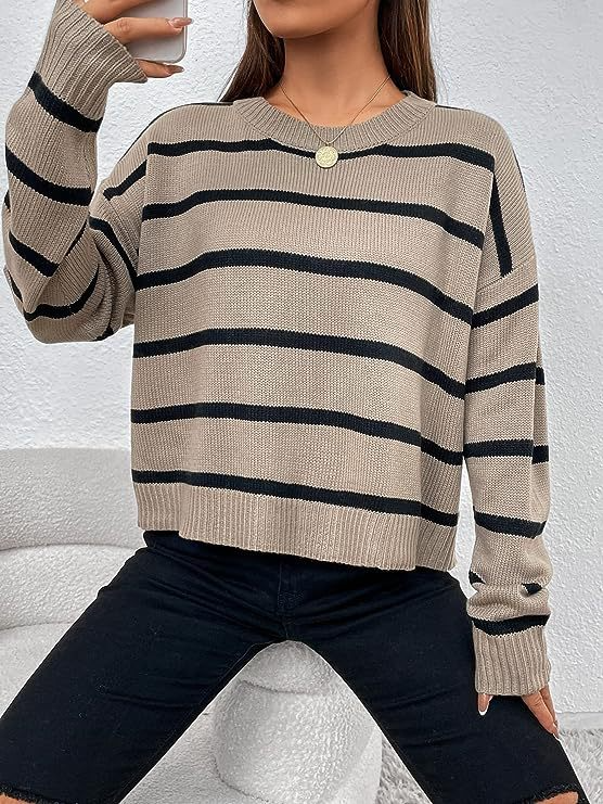 Ava - Streifen Pullover Asymmetrisch - IdealeKleiden
