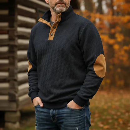 Rune - Sweatshirt décontracté avec col montant et rivets