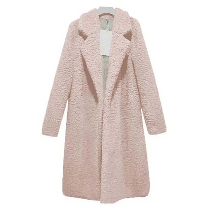 Manteau d'hiver doux aspect duveteux
