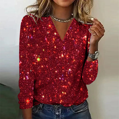 Pull V chic et brillant