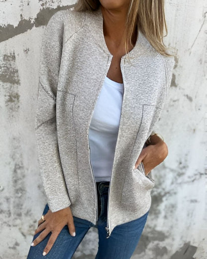 Blouson aviateur femme sportif zippé