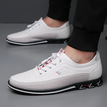 Herren Sneaker Rutschfest Leder Sport - IdealeKleiden
