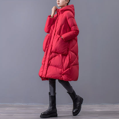 Manteau à capuche Femme Grandes poches Confortable