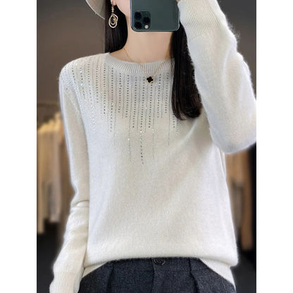 Pull-over femme doux et scintillant