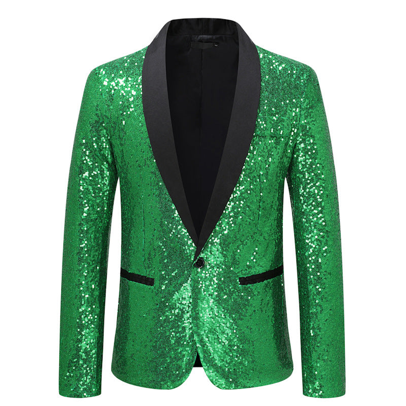 Blazer élégant à sequins pour homme, tenue de soirée