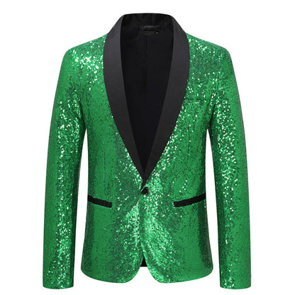 Blazer élégant à sequins pour homme, tenue de soirée