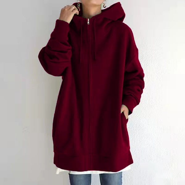Parka femme capuche fermeture éclair automne-hiver