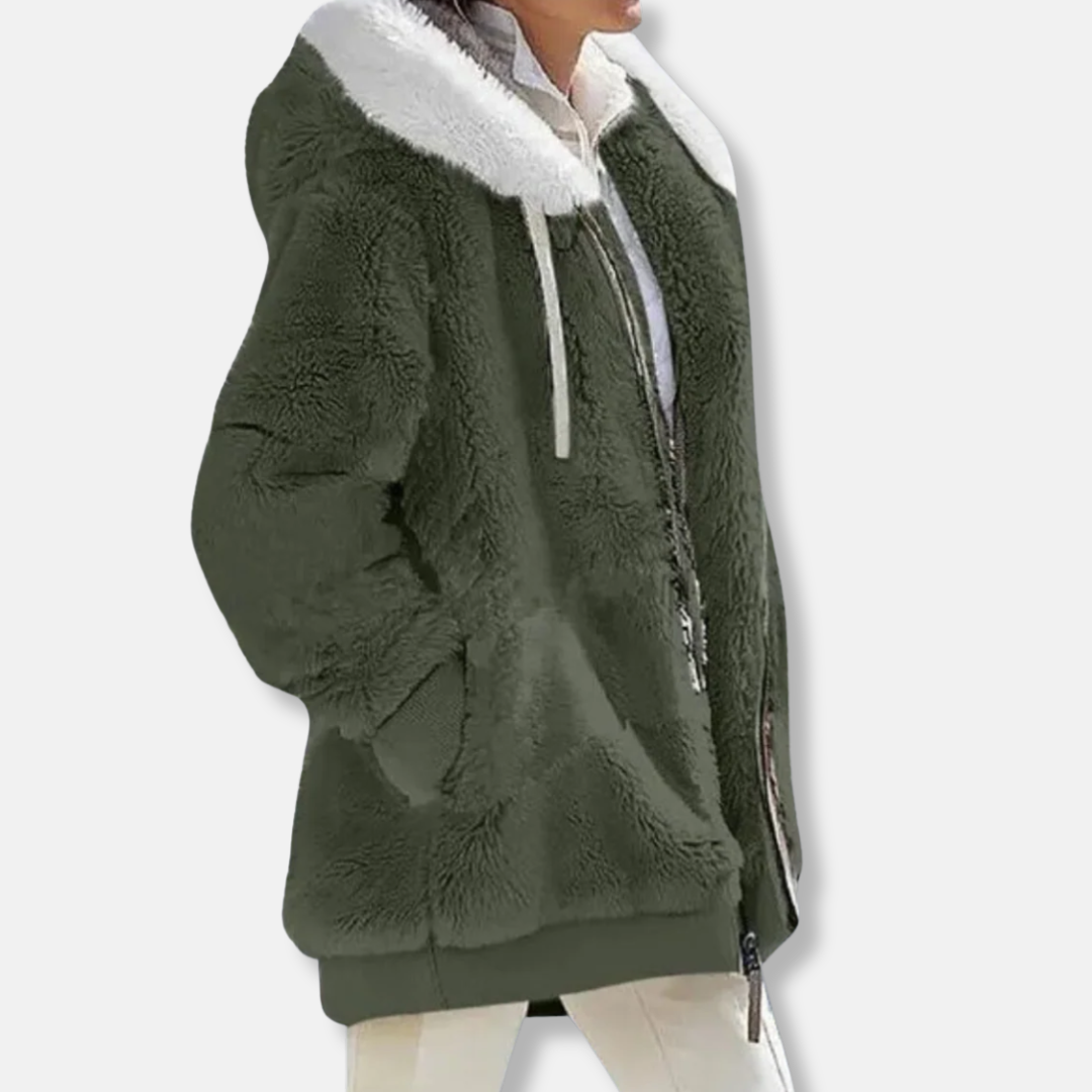 Veste polaire oversize chaude à capuche