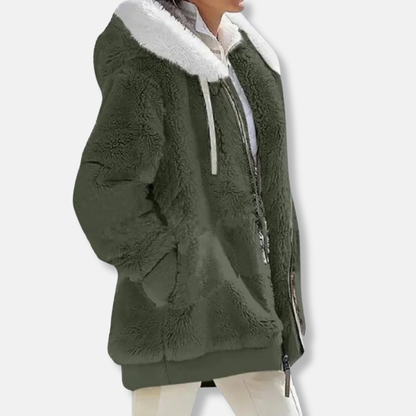 Veste polaire oversize chaude à capuche
