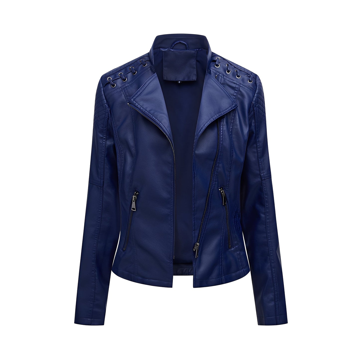 Veste en cuir courte et élégante pour femme
