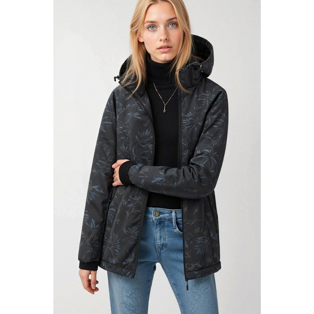 Coupe-vent femme capuche zippé