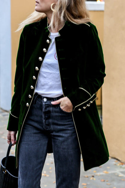 Veste femme élégante velours patchwork moderne