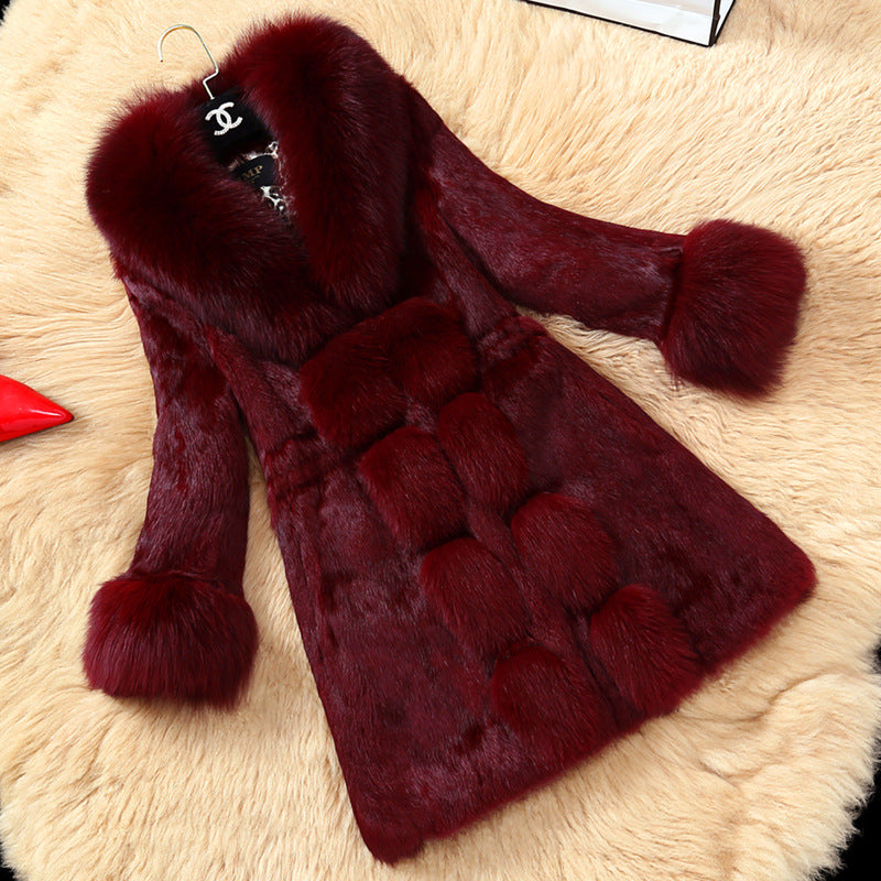 Manteau Femme Élégant Fourrure Synthétique Luxe Design